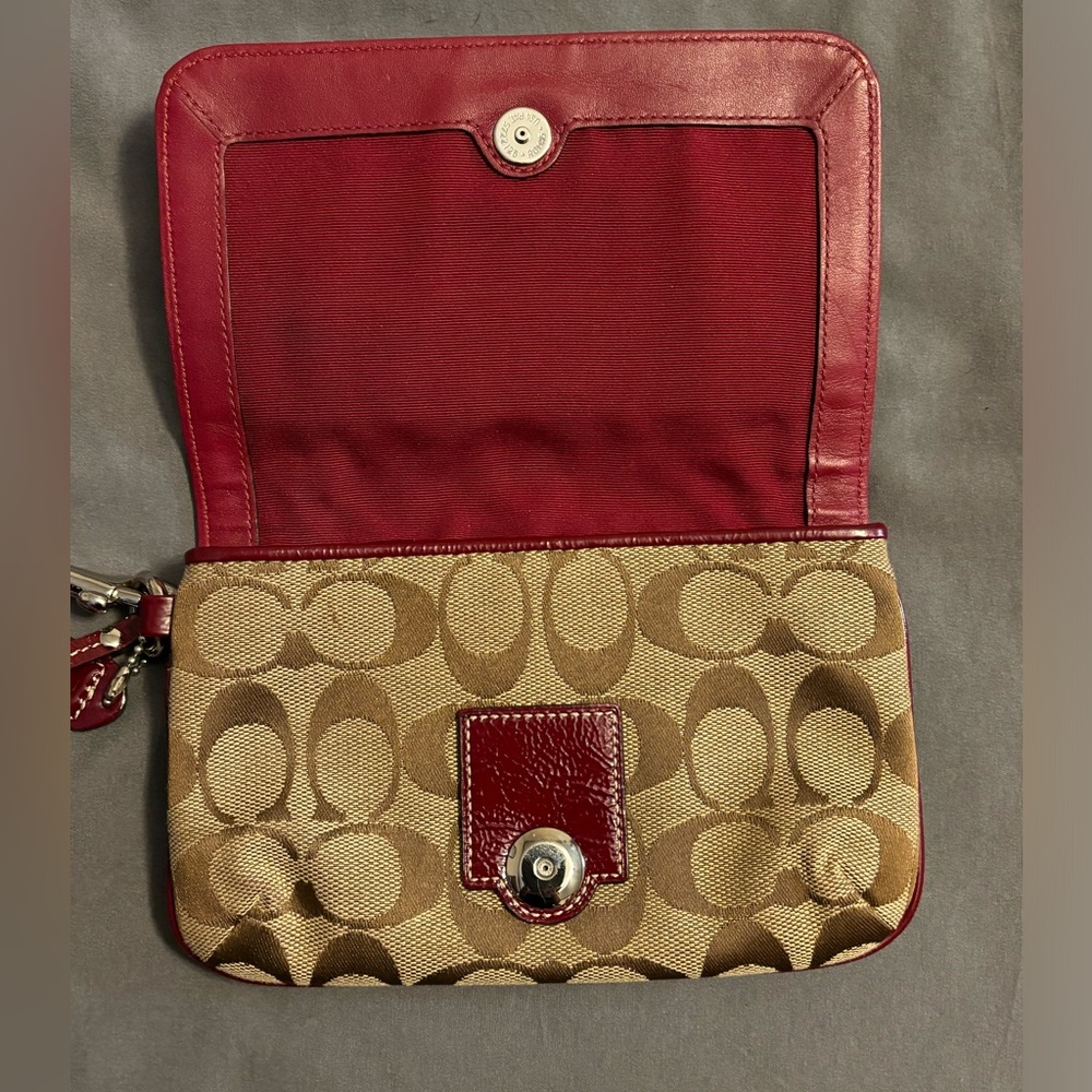 Front Flap Coach Wristlet - Picture 5 of 6
